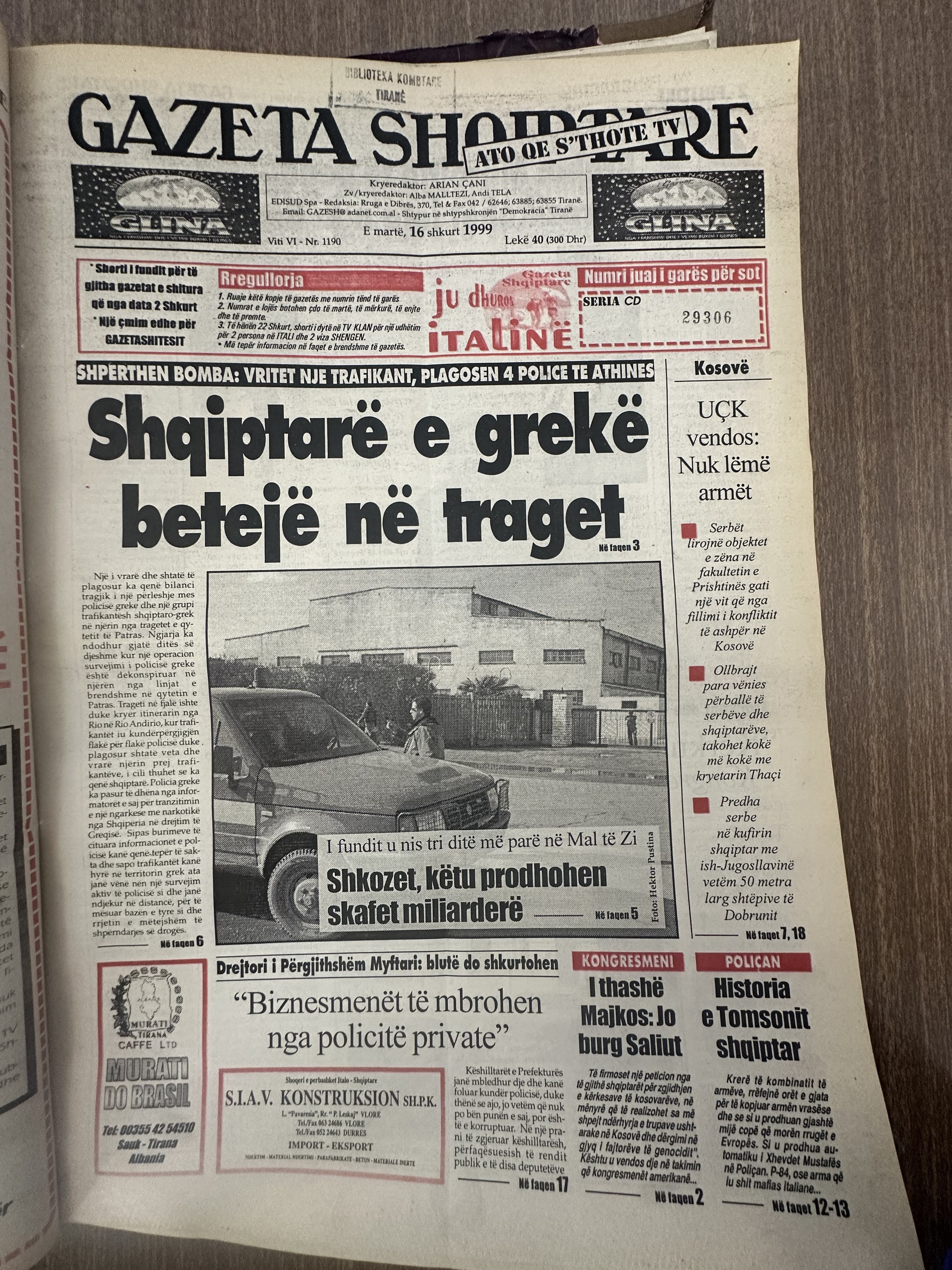 Gazeta Shqiptare 1999-02-16